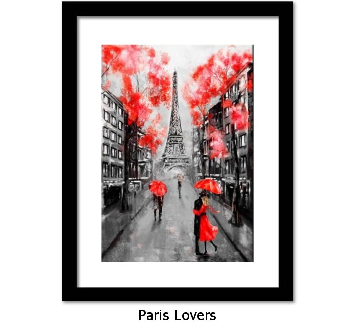 Paris Lovers Framed Print